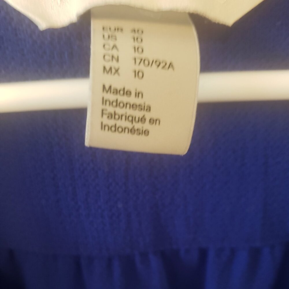 Blue Drawstring Mid Dress - Picture 2 of 4